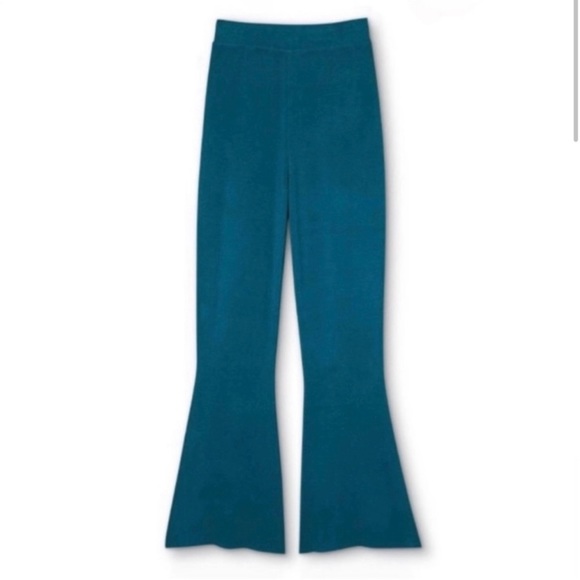Victor Glemaud x Target Women's High-Rise Flare Sweater Knit Teal Pants … - Picture 2 of 5